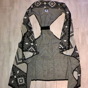 Sleeveless Aztec print Hannah cardigan